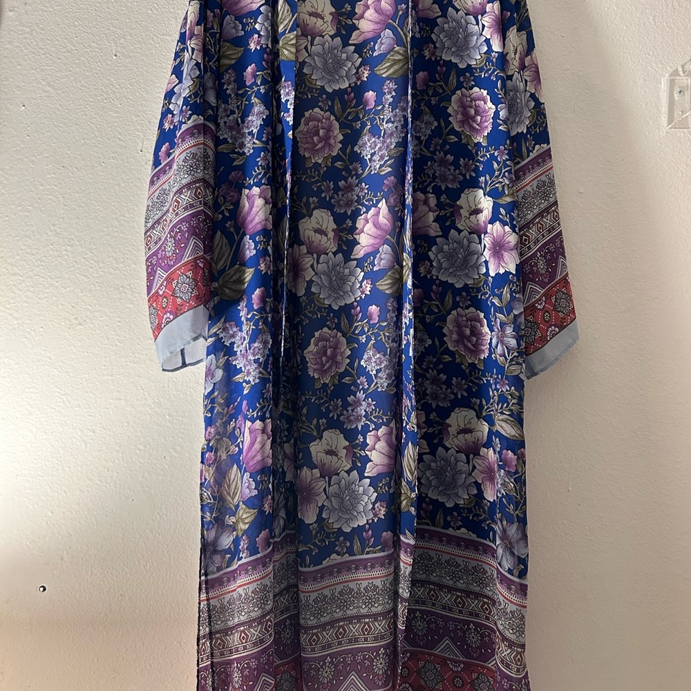 Floral Long Sleeve Kimono